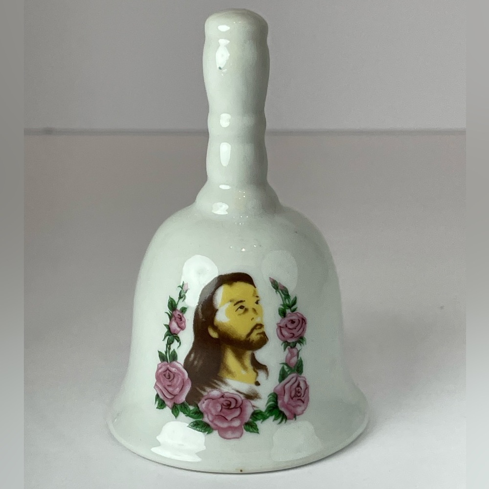 Vintage ceramic Jesus hand bell
